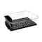 Kitchen Details Black 3-Piece Chrome Dish Rack Set